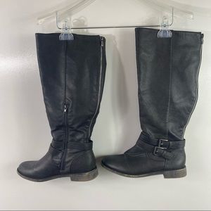JustFab Tall Boots in Black Size 8